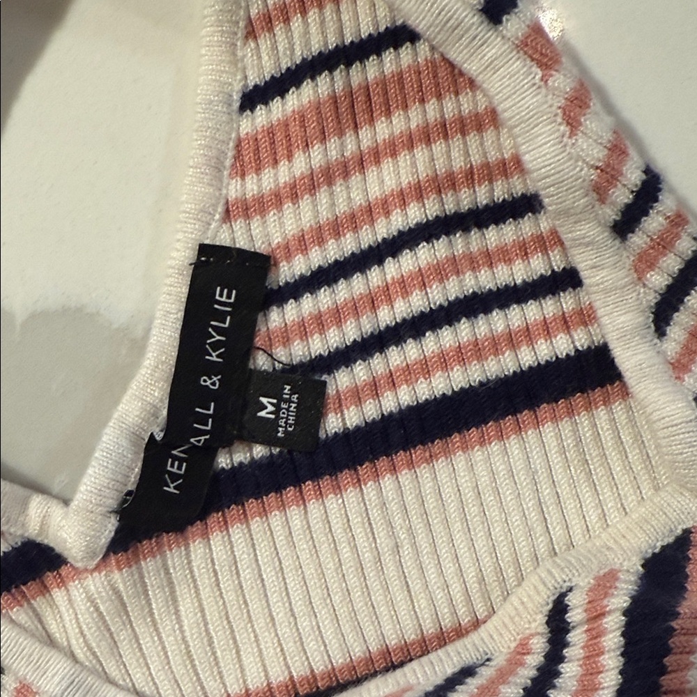 Striped Ribbed Knit Tank Top - Picture 4 of 4